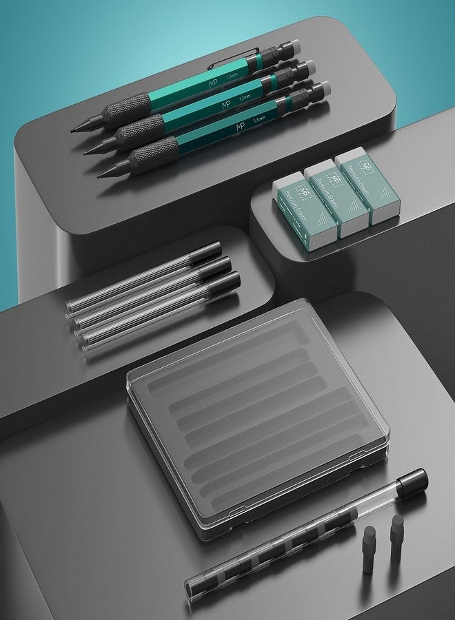 Mr. Pen- Metal Mechanical Pencils Set with Lead and Eraser Refills, 3 Pack, 1.3 mm Mechanical Pencil Metal - Image 4