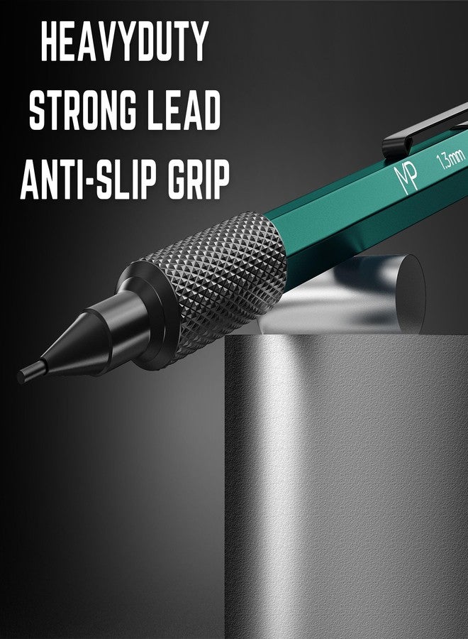 Mr. Pen- Metal Mechanical Pencils Set with Lead and Eraser Refills, 3 Pack, 1.3 mm Mechanical Pencil Metal - Image 3