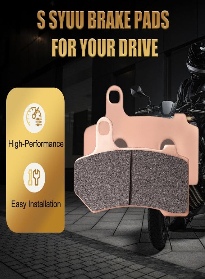 S SYUU Front Rear Sintered Copper Alloy Disc Brake Pads Compatible with for Harley Davidson XL 883 1200 Sportster 2004-2013 FA381F FA387R - Image 2