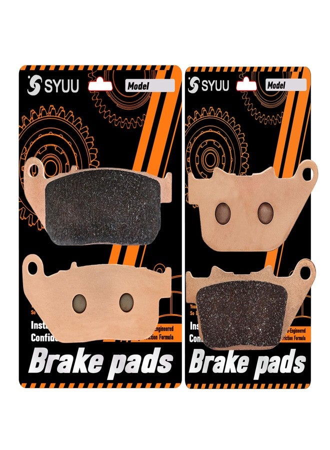 S SYUU Front Rear Sintered Copper Alloy Disc Brake Pads Compatible with for Harley Davidson XL 883 1200 Sportster 2004-2013 FA381F FA387R - Image 1