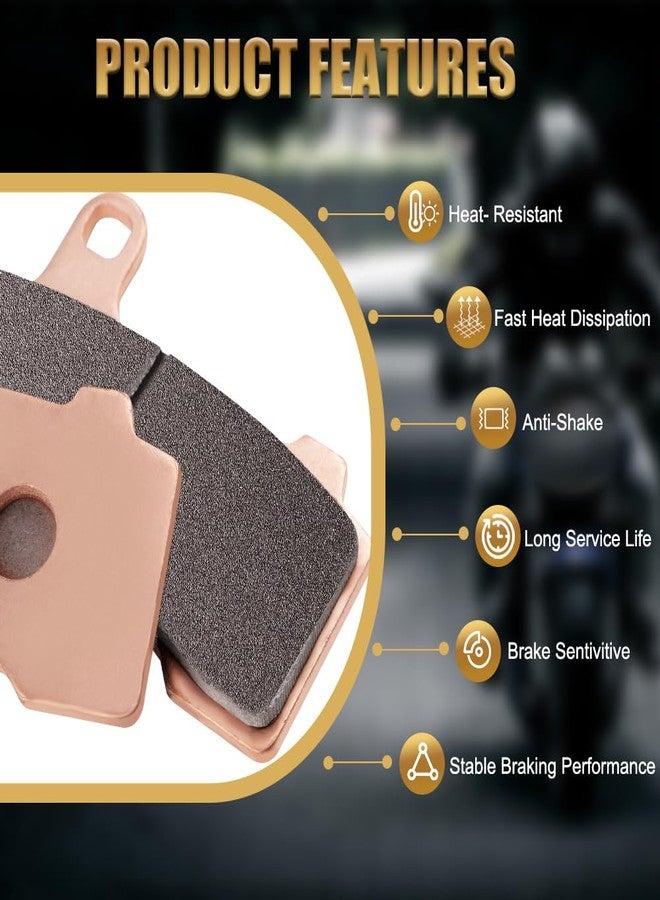 S SYUU Front Rear Sintered Copper Alloy Disc Brake Pads Compatible with for Harley Davidson XL 883 1200 Sportster 2004-2013 FA381F FA387R - Image 3