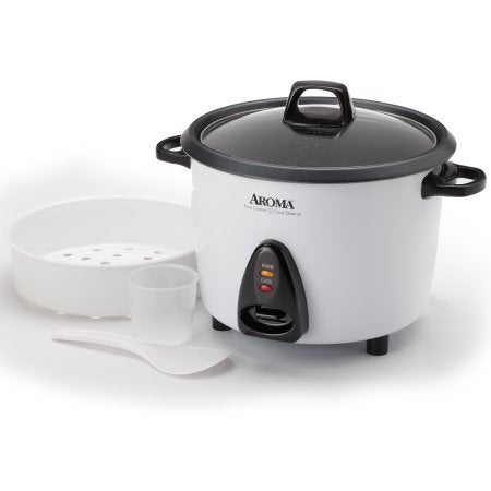 Aroma طباخ أرز وأداة بخار من أروما هاوسوير ARC-360-NGP سعة 20 كوب، أبيض - Image 5