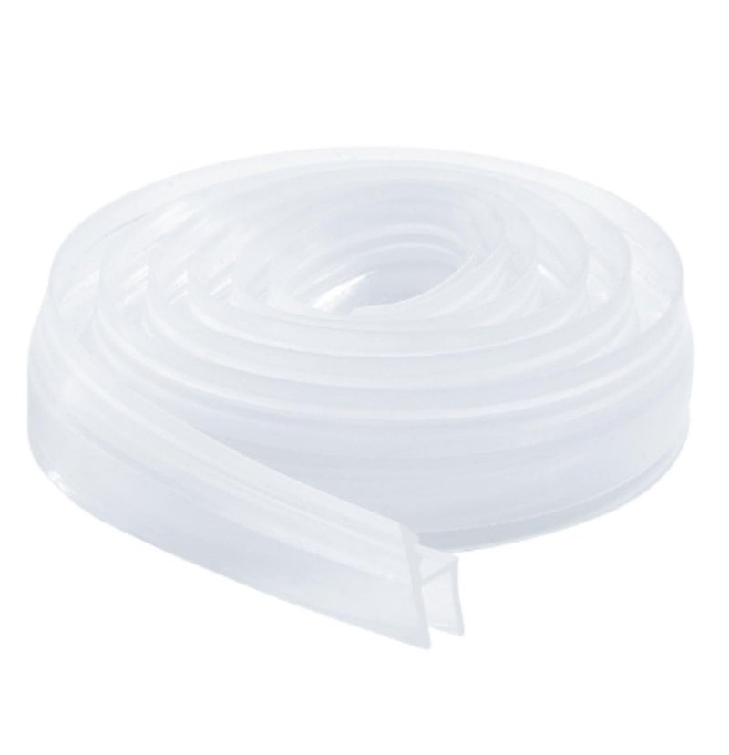 Dalrun Flexible1/4 Shower Door Side Seal Strip 100 Inch Shower Glass Door Side Sweep for Frameless Glass Door,Silicone - Image 3