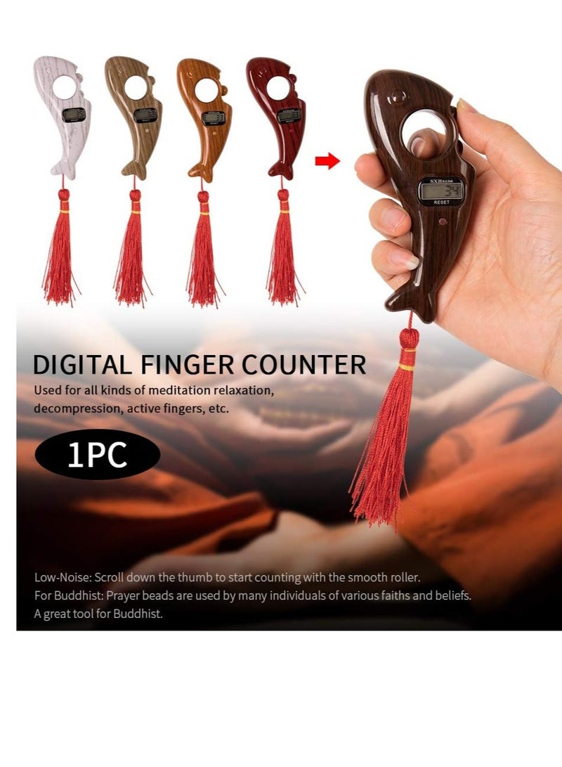 BAIG Portable Handheld Digital Beads, Tasbih Counter Finger Game Toy Auto Turn off Memory Function Decompression Relaxation Tool beige  - Image 5