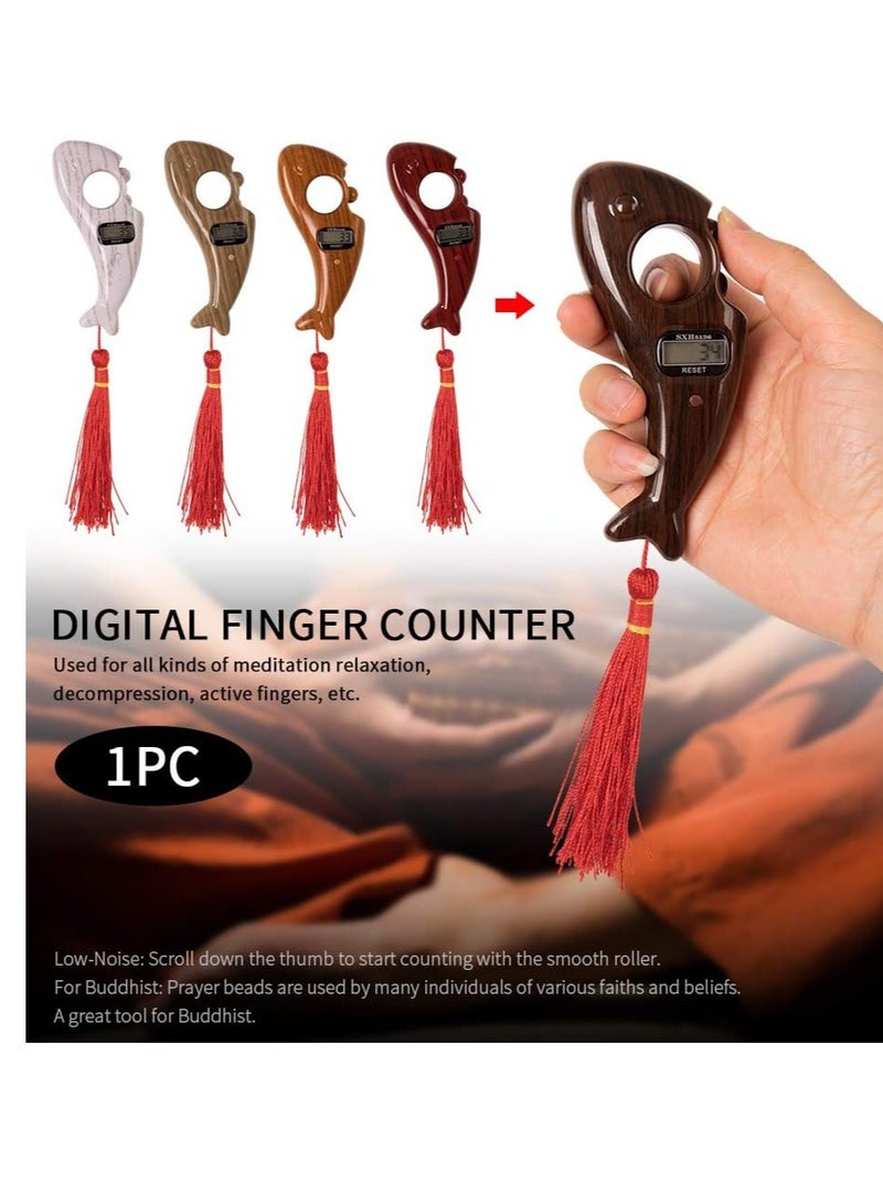 BAIG Portable Handheld Digital Beads, Tasbih Counter Finger Game Toy Auto Turn off Memory Function Decompression Relaxation Tool beige  - Image 4