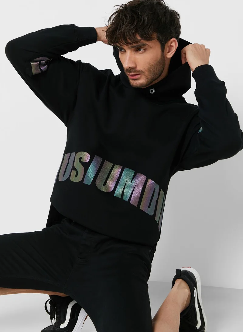 MUSIUM DIV. Logo Fleece Loose Hoodie