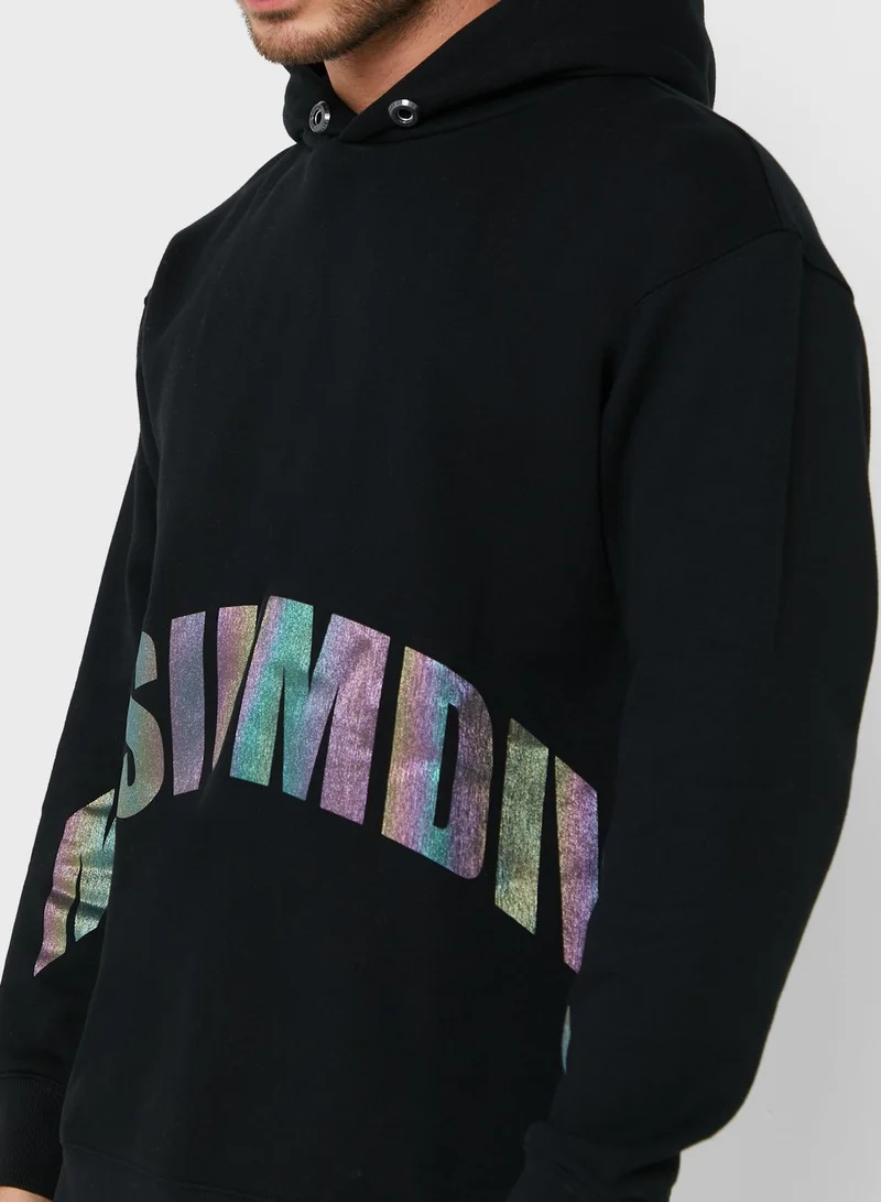 MUSIUM DIV. Logo Fleece Loose Hoodie