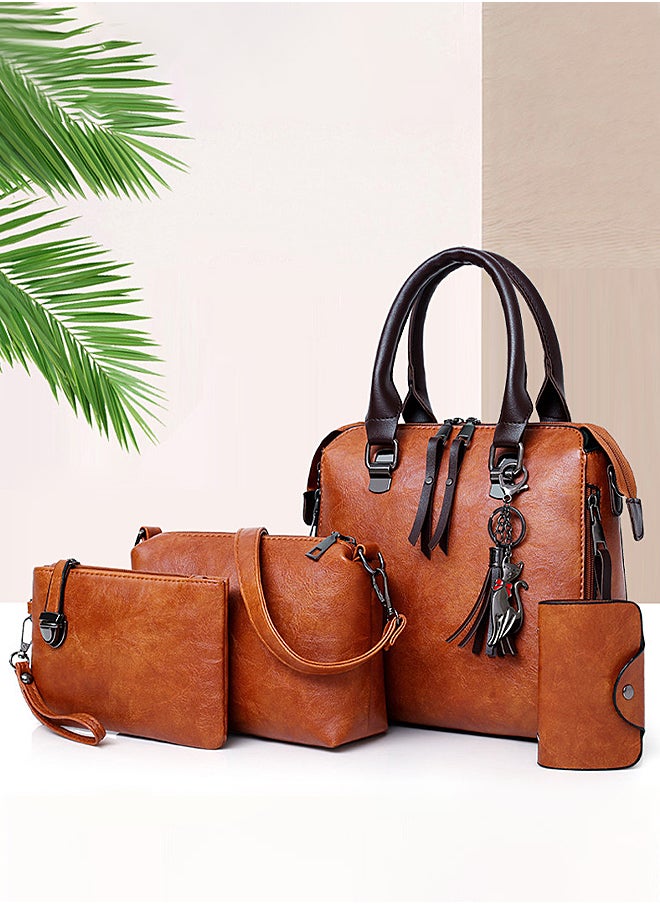 SHAKA - Retro Crossbody Women's Bag Handbag Wallet Four Piece Set - Image 1