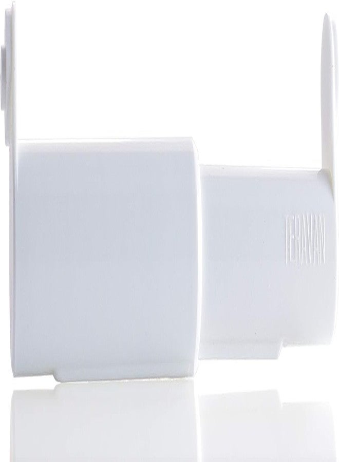 Teravan Standard Toilet Paper Holder Extender for Extra-Large Rolls - Perfect for Double, Triple Rolls in Regular or Ceramic Bathroom Wall Holders, White, 1 Unit - Image 2