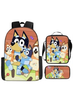 General 3-piece Set Bluey Family Anime Backpacks Bluey Family ...