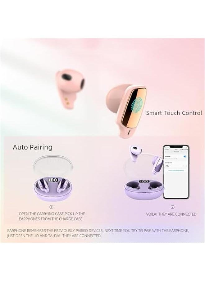 Generic - Small Earbuds for Small Ear Canals Mini in Ear Headphones Earphones Ear Buds for Small Ears Wireless Discreet Earbuds Tiny Comfortable Earphones Earplug Bluetooth Ear Buds for Work - Image 1