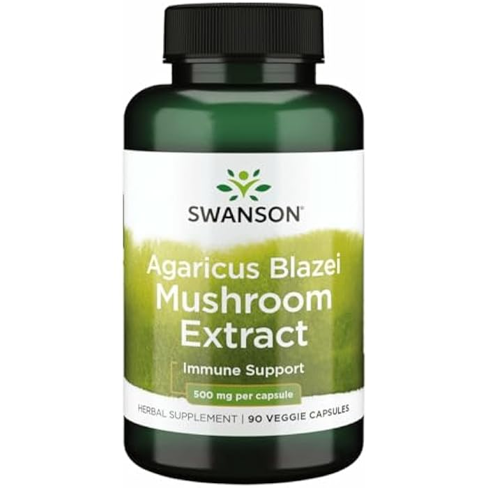 Swanson Agaricus Blazei Mushroom Extract 500 Mg 90 Caps - Image 1