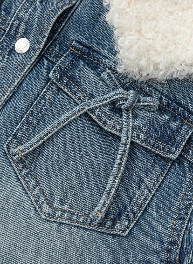 Balabala Kids Girl Denim padded jacket