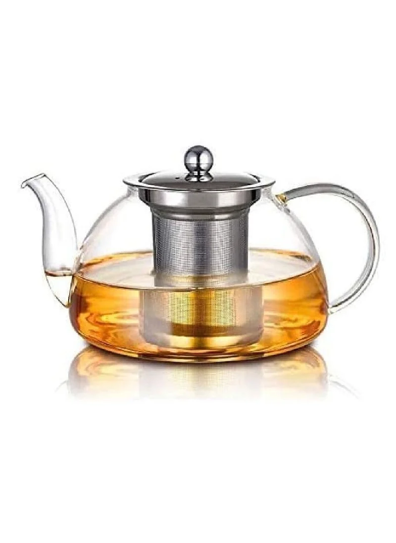 1Chase Glass Teapot With Heat Resistant Stainless Steel Infuser 1000ml