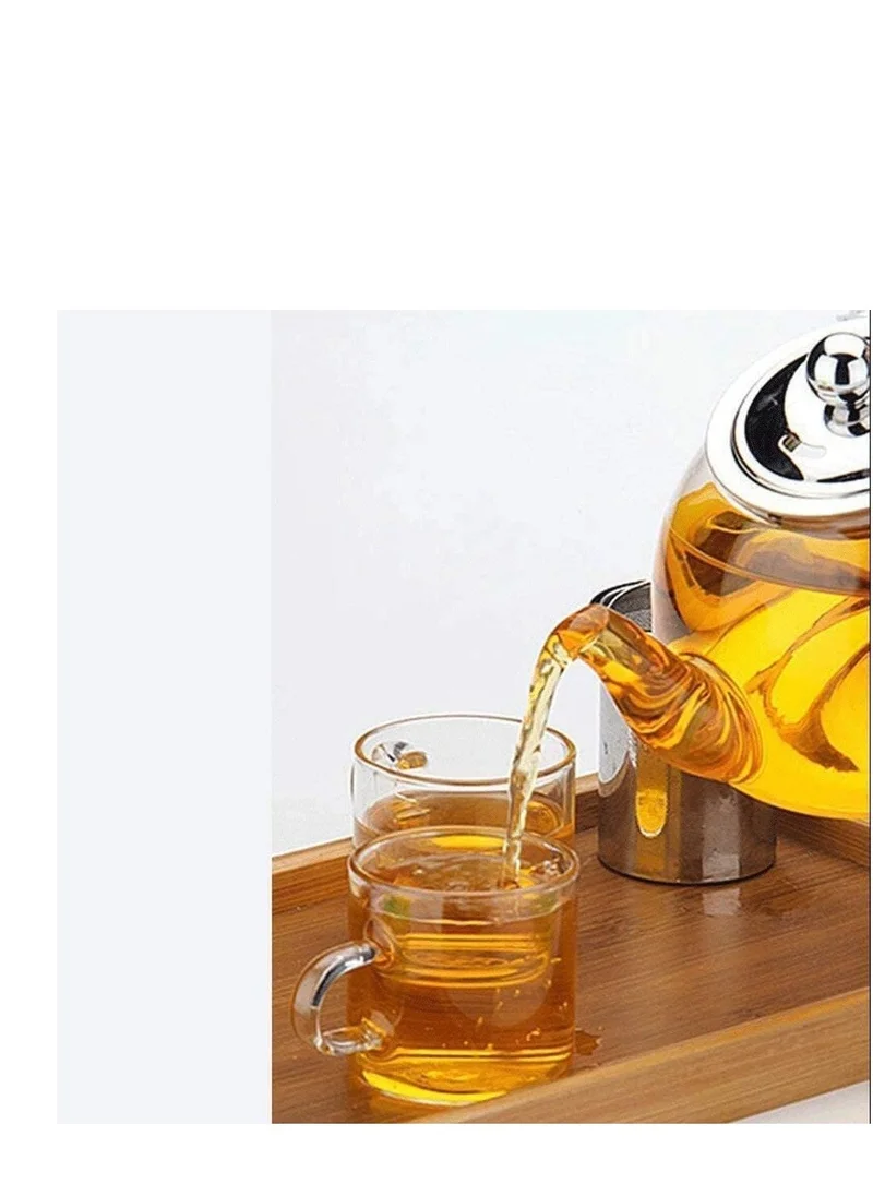 1Chase Glass Teapot With Heat Resistant Stainless Steel Infuser 1000ml