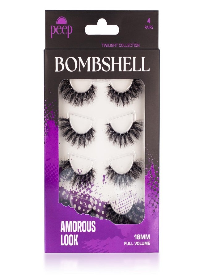 Peep Bombshell Lash | Amorous Look | Full Volume | Flared Tapered | 18mm Length - Image 1