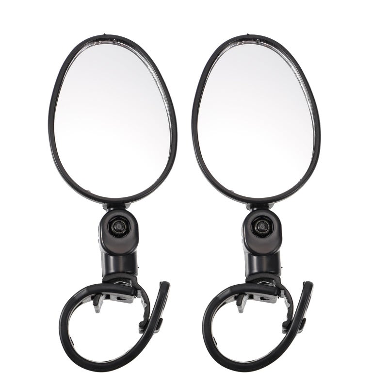 2pcs Bike Rearview Mirror Wide Angle Handlebar Mount Safety Accessory for Mountain Bikes - Image 2