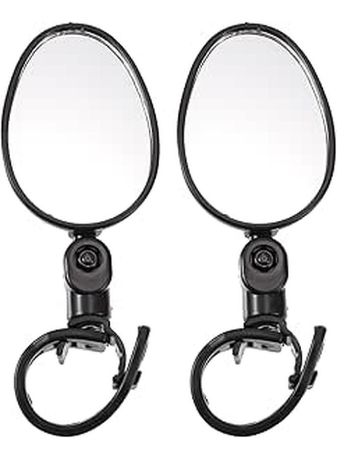 2pcs Bike Rearview Mirror Wide Angle Handlebar Mount Safety Accessory for Mountain Bikes - Image 1