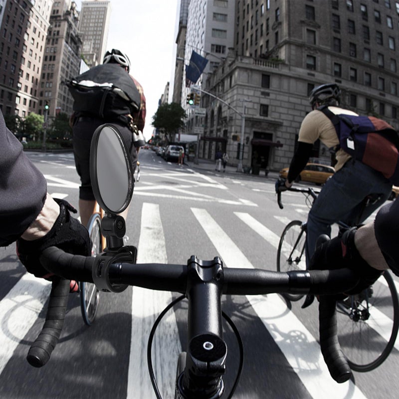 2pcs Bike Rearview Mirror Wide Angle Handlebar Mount Safety Accessory for Mountain Bikes - Image 4