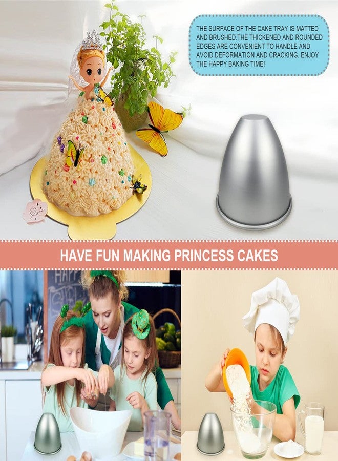 DOERDO DD DOERDO Doll Dress Cake Pan Mold Princess Doll Cake Bottom Mold Baking Dessert for Home Party, 10x10cm - Image 5