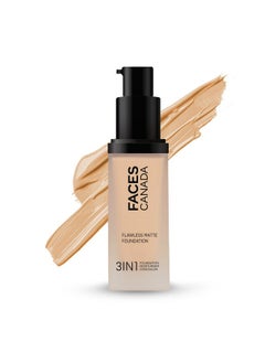 FACESCANADA Flawless Matte Foundation Warm Natural 30 Ml|3-In-1 Foundation + Moisturizer Cream For All Skin Types+Concealer|12 Hr Hydration + Spf 18|Hd Matte Coverage|Lightweight|Anti Ageing,Pack Of 1 - pzsku/ZB3F6CA2A1FE162D074B9Z/45/_/1738306295/4e625943-a84c-47f2-a656-ae0a93bff74a