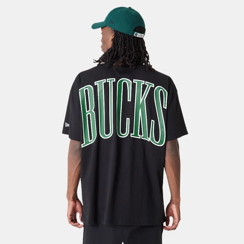 NEW ERA Men's NBA Arch Milwaukee Bucks Woodmark T-Shirt