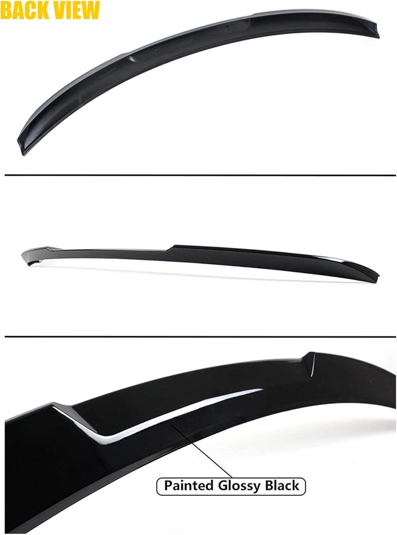 cheekyglo H Style Trunk Lid Spoiler Wing Replacement for 2017-18 Hyundai Elantra Painted Glossy Black - Image 2