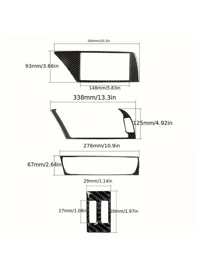 أودي A4 A5 B8 Q5 لوحة تحكم داخلية من ألياف الكربون نوع C مع عجلة القيادة على اليسار - Image 3