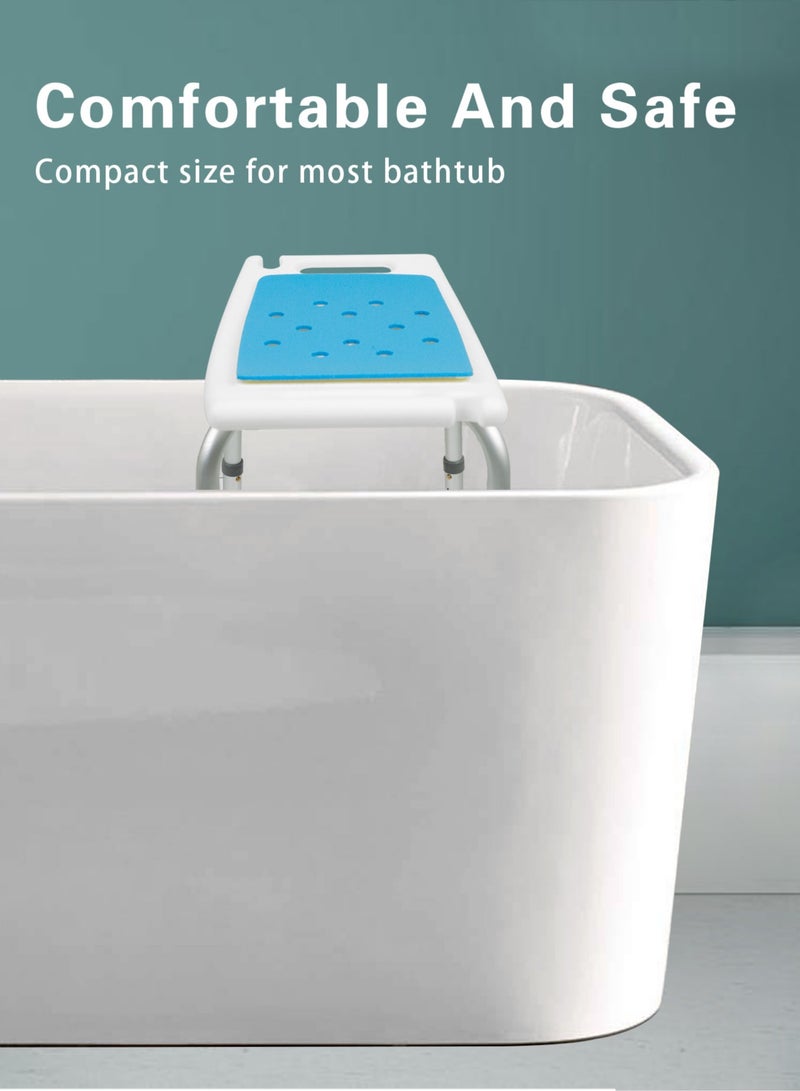 Meishida Shower Chair Bath Stool Bathroom Shower Chairs Adjustable Support Shower Bench with Handles - Image 2