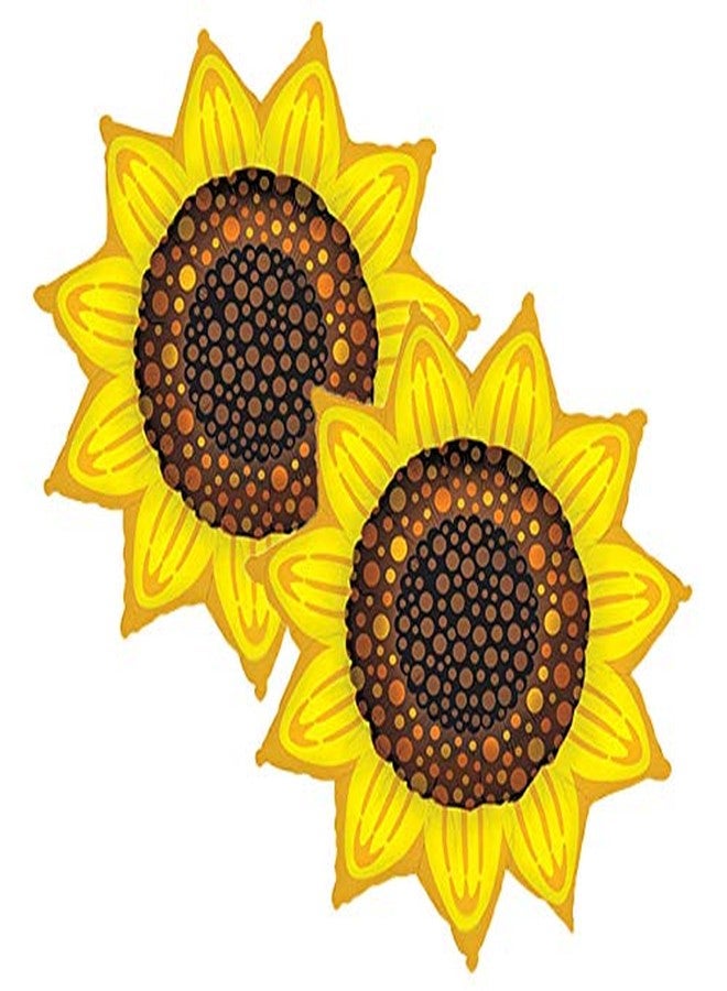 Artisan Owl Set of 2 Yellow Sunflower 42" Foil Party Balloons - Image 1