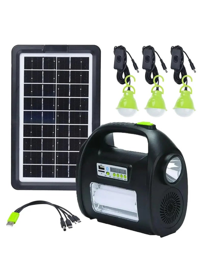 DAT Portable solar lighting system with PowerBank + 3 bulbs and USB function rechargeable led emergency light  - Image 2