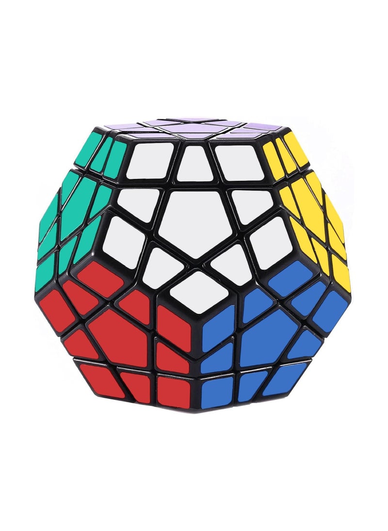 Megaminx Speed Cube Puzzle Toy, Black  - Image 1