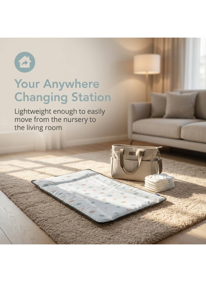 Hummingbird Premium Waterproof Baby Changing Mat – Soft Portable Diaper Changing Pad with Easy-Clean Surface for Newborn & Toddler, Planet Design - Image 3