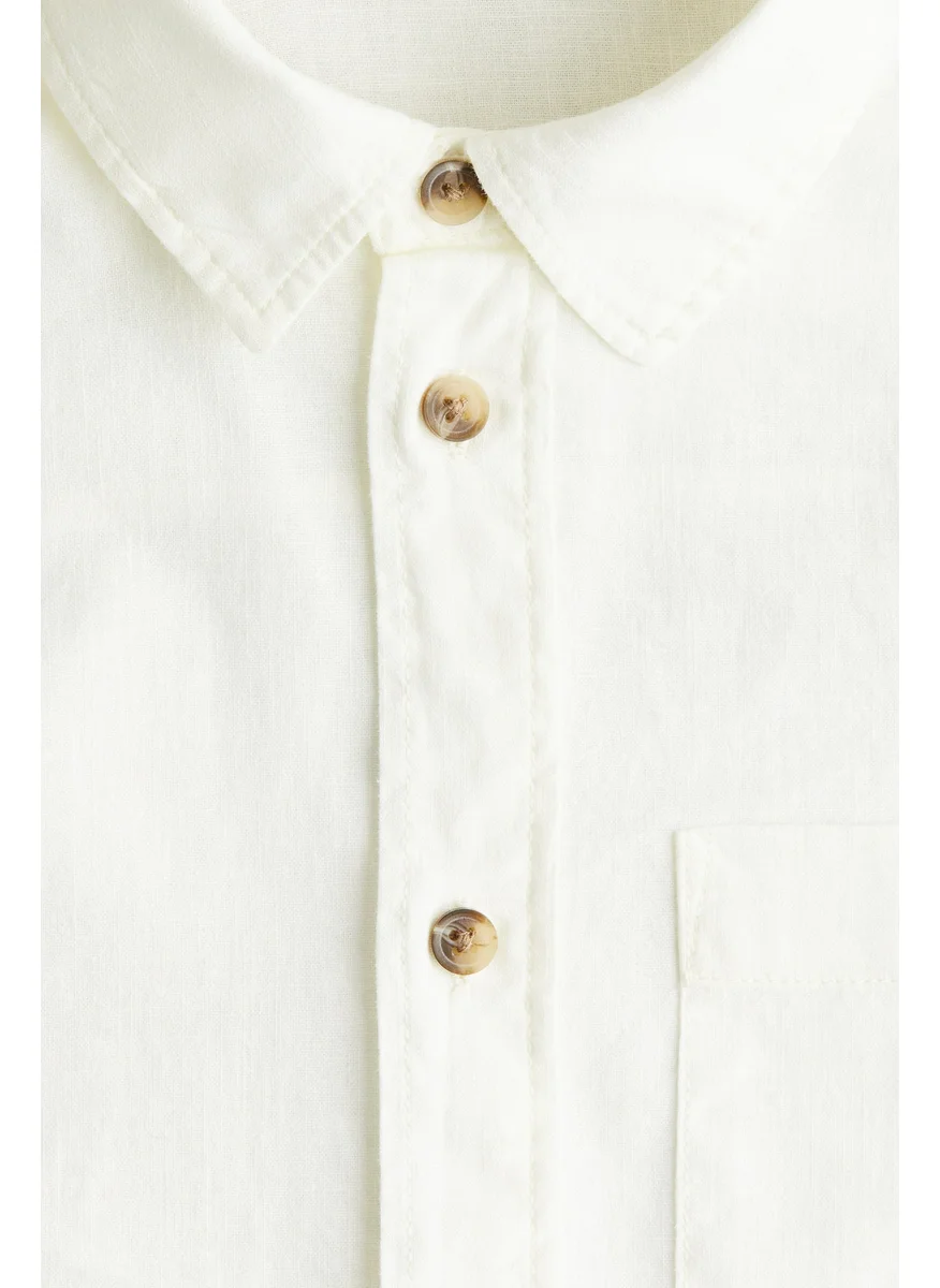 اتش اند ام Linen-Blend Shirt
