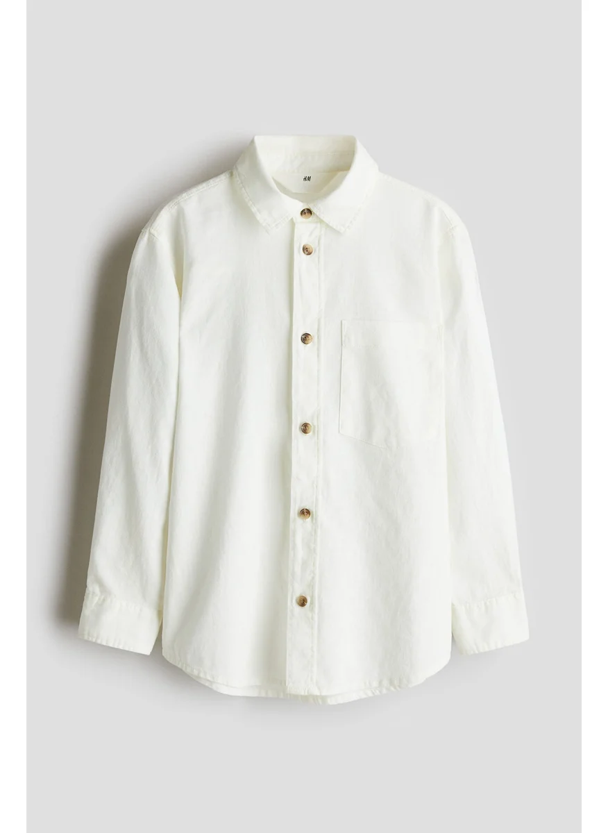 اتش اند ام Linen-Blend Shirt