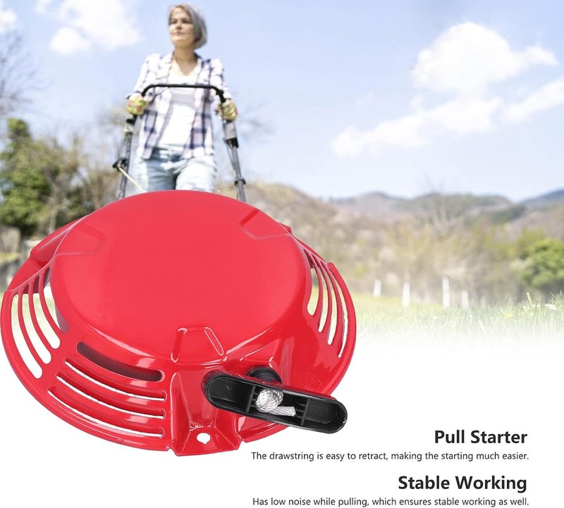 Pull Starter Rewind Assembly Compatible with GXV160 HRJ216 and HRJ126 Engines - Iron Generator Starting Accessory with Anodic Oxidation Finish - 180 mm Diameter Manual Pull Starter - Image 3