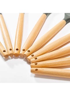 Golau 11-Piece Cooking Utensils Set With Handles Black/Brown 11.93inch  - Image 3