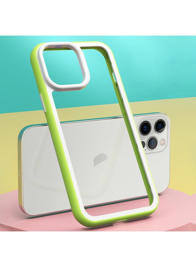 زبون جراب لهاتف iPhone 12 Pro بإطار ملون 2 في 1 جراب تبريد مجوف للهاتف - Image 3