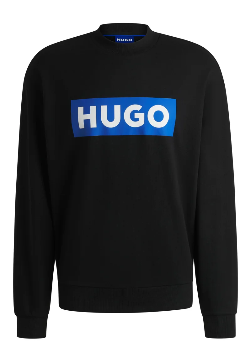 HUGO Cotton-terry sweatshirt with logo print
