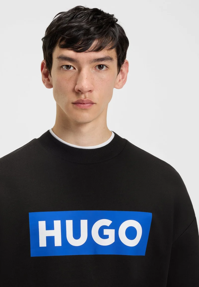 هوجو سويت شيرت قطن تيري بطبعة شعار