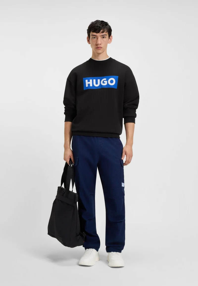 هوجو سويت شيرت قطن تيري بطبعة شعار