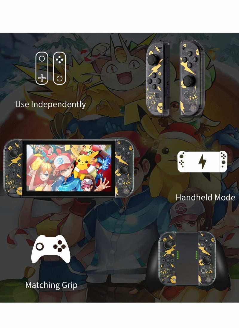 Generic - Wireless Joy-Con Controllers for Nintendo Switch, Compatible with Switch/Lite/OLED, L/R Replacement with Wake-up, Screenshot, Dual Vibration, and Motion Control (Black) - Image 1