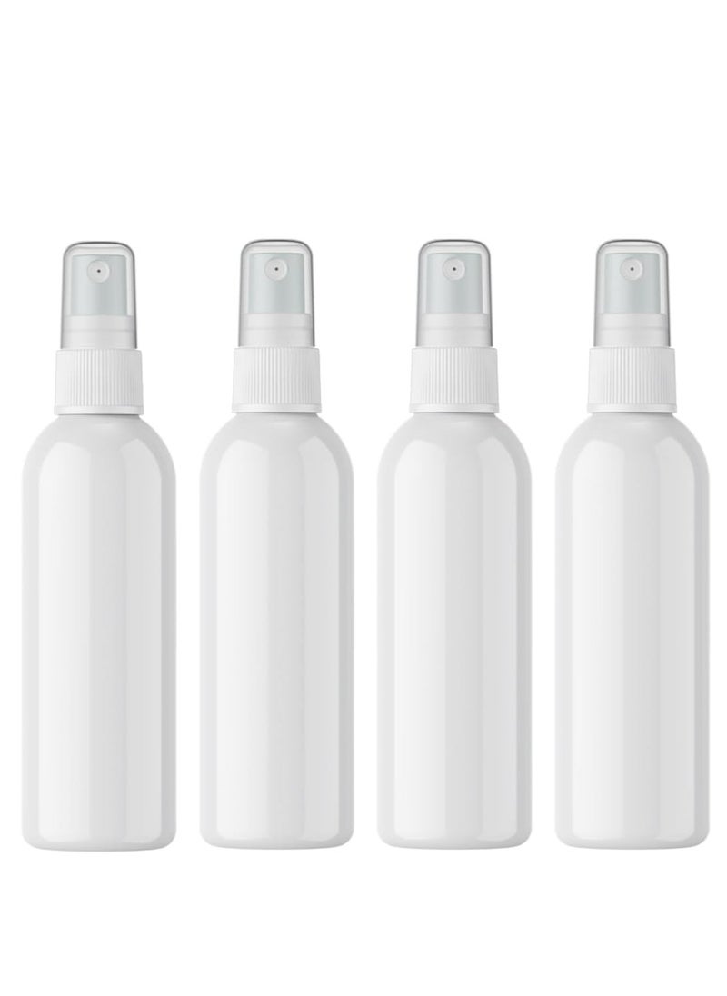 Oasisgalore - White Trigger Spray Bottles : Fine Mist Optimizer for Hand Sanitizer, Water, Alcohol, Perfume. Refillable Liquid Storage for Skincare, Beauty, Health, Cosmetic Hair, Plants & Cleaning. 4 x 100mL (4) - Image 1