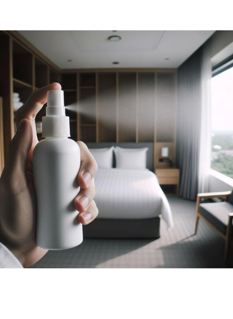 Oasisgalore - White Trigger Spray Bottles : Fine Mist Optimizer for Hand Sanitizer, Water, Alcohol, Perfume. Refillable Liquid Storage for Skincare, Beauty, Health, Cosmetic Hair, Plants & Cleaning. 4 x 100mL (4) - Image 1
