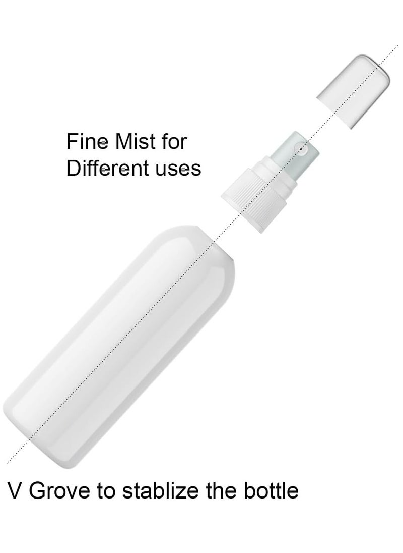 Oasisgalore - White Trigger Spray Bottles : Fine Mist Optimizer for Hand Sanitizer, Water, Alcohol, Perfume. Refillable Liquid Storage for Skincare, Beauty, Health, Cosmetic Hair, Plants & Cleaning. 4 x 100mL (4) - Image 1