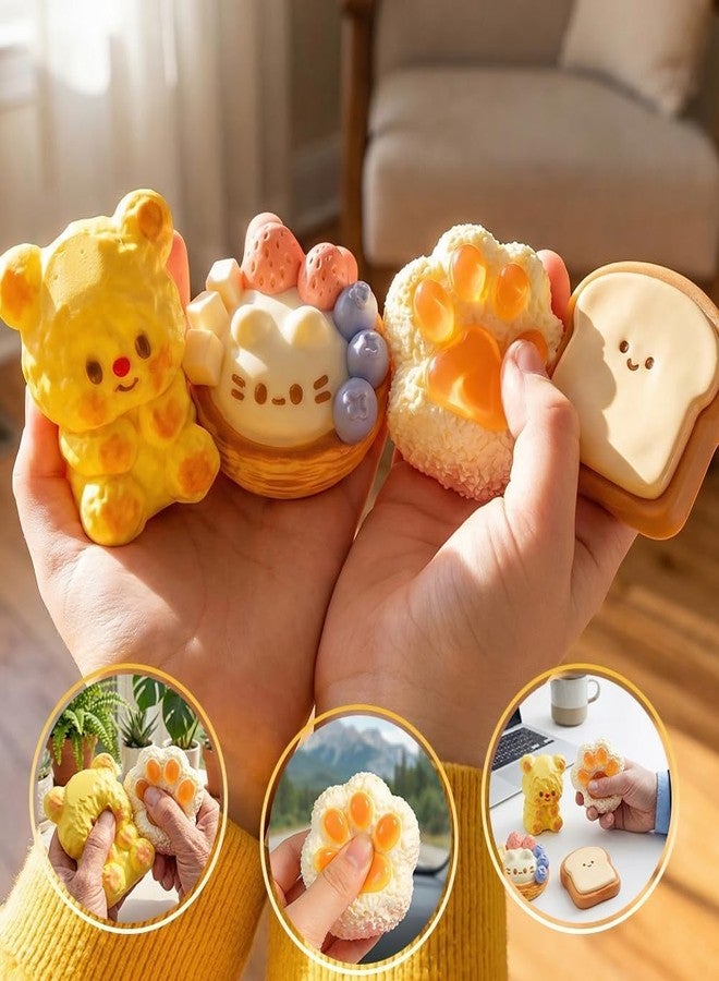 SQUISHCO Taba Squishy Cat Paw, Squeeze Cat Paw Squishy Squeeze for Relaxing Soft Pinch Good Gift for Friends (Yellow（A）) - Image 2