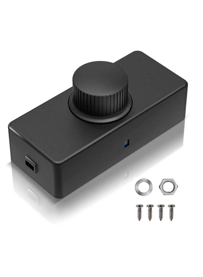 LED Dimmer Inline LED Dimmer Switch 1 Gang 220V-240V Trailing Edge Dimmer Full Range Rotary Dimmer Switch for 3-100W Dimmable LED Incandescent Halogen Bulbs for Table Lamp Floor Lamp - Image 1