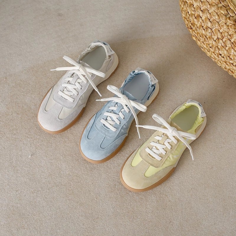 Genuine Leather 2025 Spring And Ballet Training Shoes Inner Height Increasing Women'S Shoes Soft Sole Breathable Sports White Shoes - Image 5