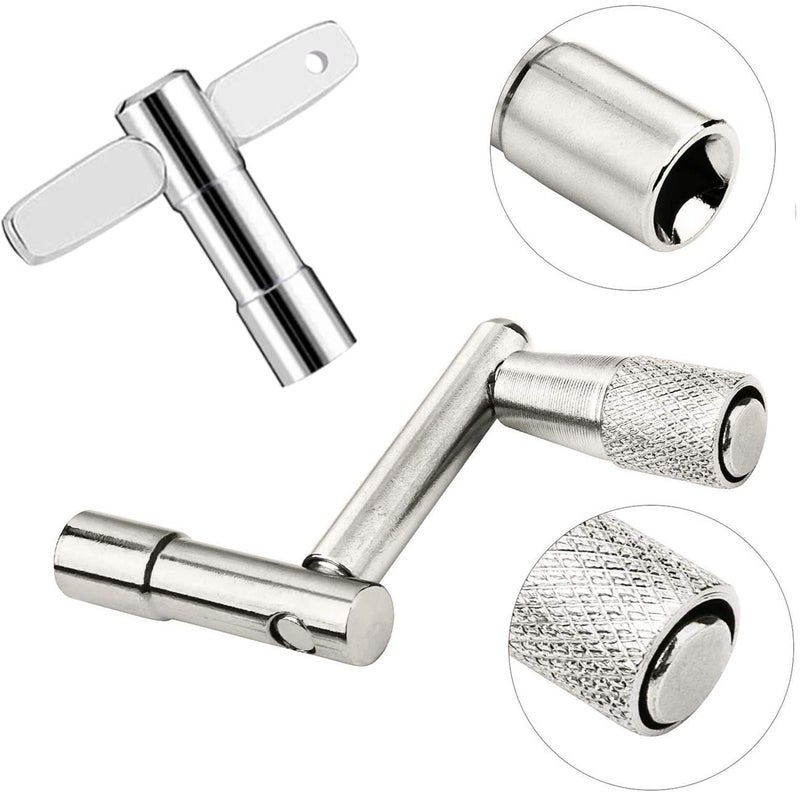 EASTROCK EastRock Drum Keys 3-Pack Drum Tuning Key with Continuous Standard Motion Speed key,Universal Drum Key Tuner (Chrome-Plated Steel)  - Image 2