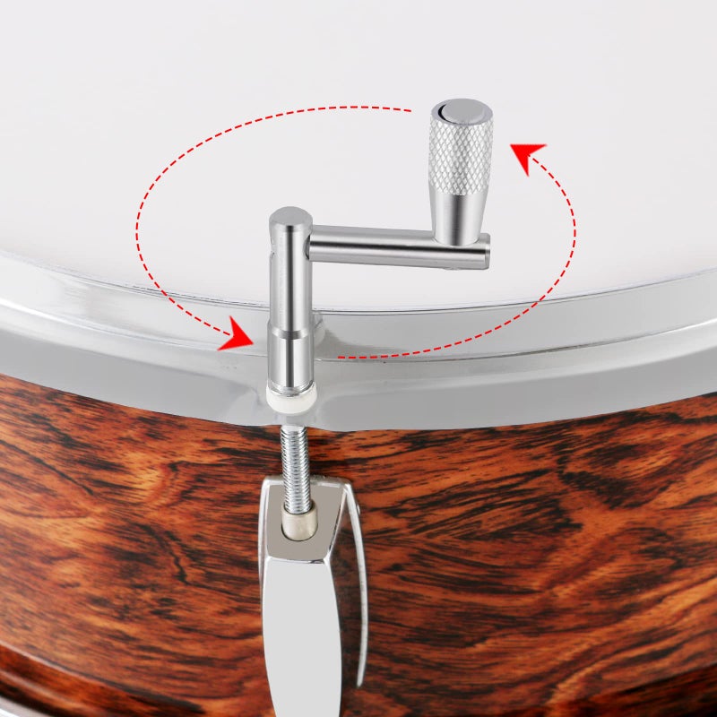 EASTROCK EastRock Drum Keys 3-Pack Drum Tuning Key with Continuous Standard Motion Speed key,Universal Drum Key Tuner (Chrome-Plated Steel)  - Image 3